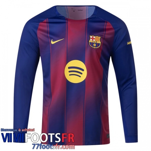 Maillot De Foot Barcelone Domicile Homme 25 26 manches longues