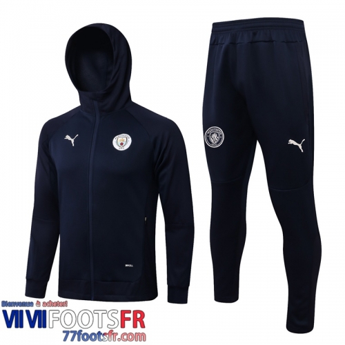 Veste Foot - Sweat A Capuche Manchester City bleu Homme 21 22 JK296