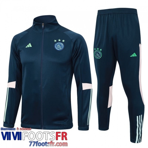 Veste Foot Ajax bleu marine Homme 2023 2024 JK798