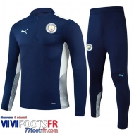 Kits: Survetement de Foot Manchester City Bleu foncé Enfant 2021 2022 TK98