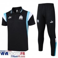 Polo foot Marseille noir Homme 2023 2024 E08