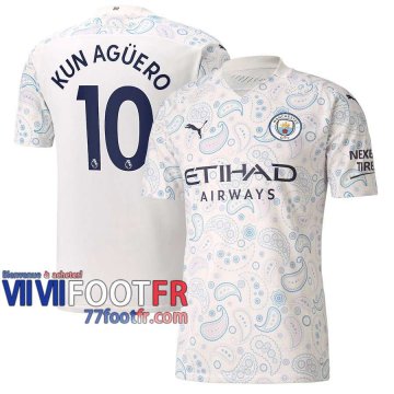 77footfr Manchester City Maillot de foot Kun Agüero #10 Third 20-21