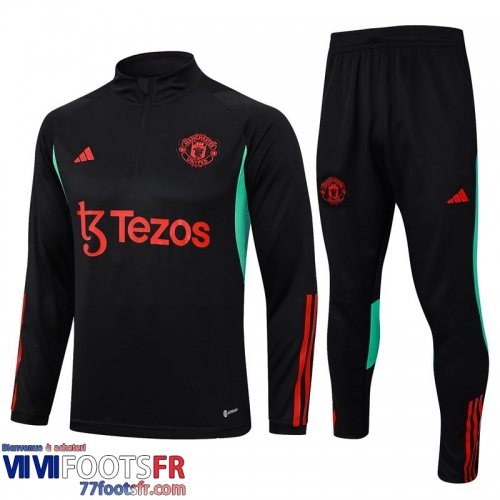 Survetement de Foot Manchester United noir Homme 2023 2024 A11