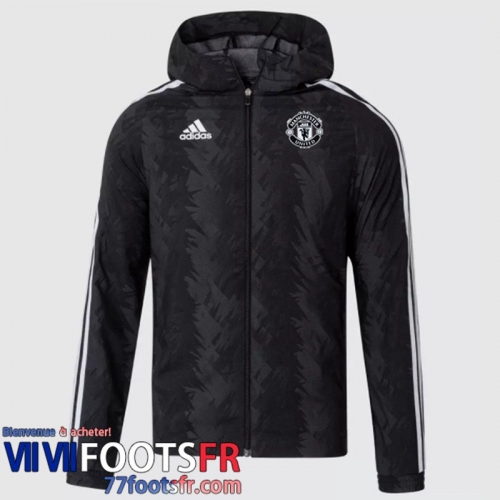 Coupe Vent - Sweat a Capuche Manchester United noir Homme 2022 2023 WK240