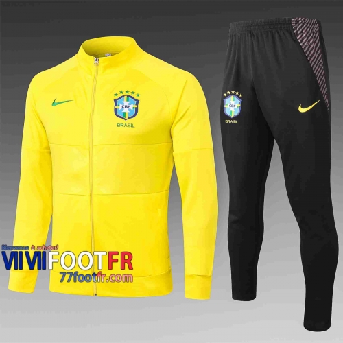 Veste de foot Bresil 2020 2021 Jaune A343#