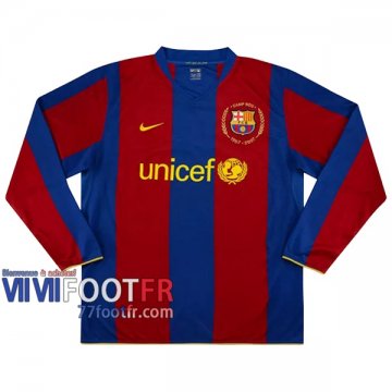 77footfr Retro Maillot de foot FC Barcelone Domicile Manche Longue 2007/2008