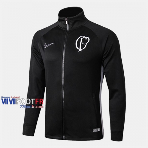 Boutique Veste Foot Corinthians Noir 2019/2020 Nouveau Promo