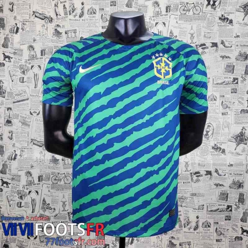 Maillot De Foot Bresil Vert bleu Homme 2022 AG78