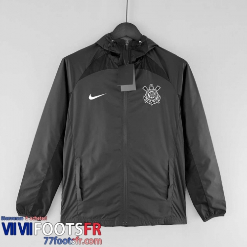 Coupe Vent - Sweat a Capuche Corinthians Noir Homme 2022 2023 WK190