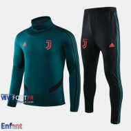 Promo: Ensemble Survetement Juventus Enfant Col Haut Vert 2019/2020 Nouveau