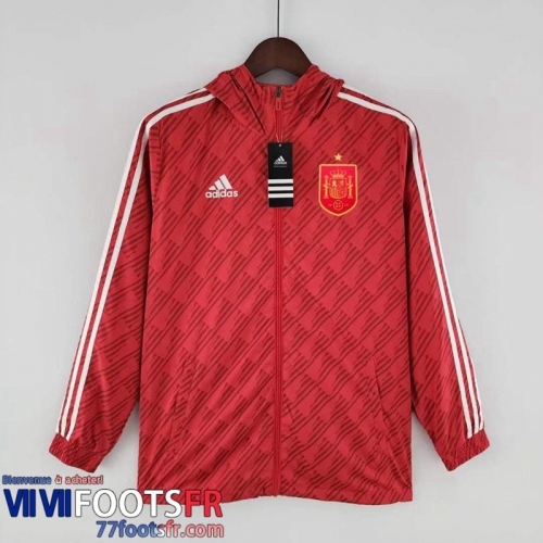 Coupe Vent - Sweat a Capuche Espagne rouge Homme 2022 2023 WK150