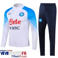 Survetement de Foot Naples Blanc Homme 2023 2024 TG986