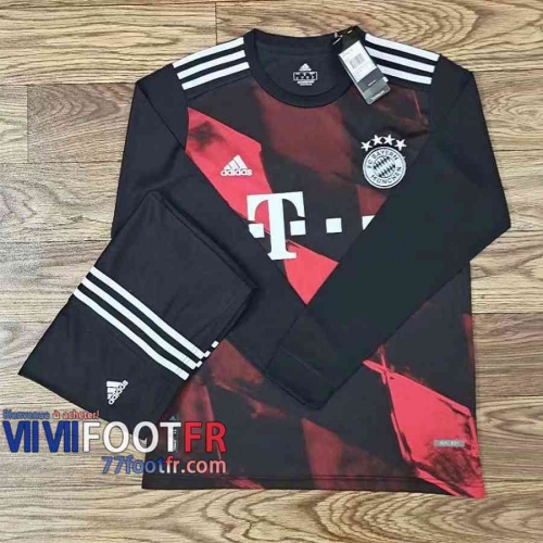 77footfr Maillots foot Bayern Third Manche Longue 2020 2021