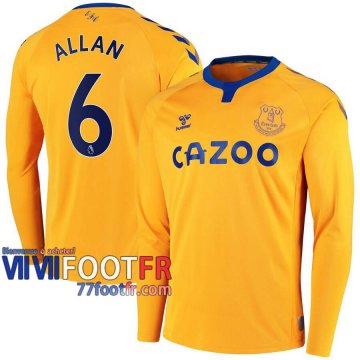 77footfr Everton Maillot de foot Allan #6 Exterieur Manches longues 20-21