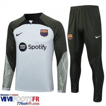 Survetement de Foot Barcelone Blanc Homme 2023 2024 A17