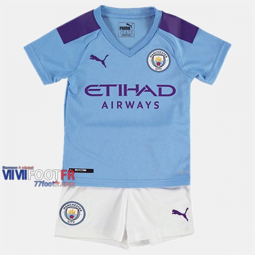 Ensemble Maillot Manchester City Enfant Domicile 2019-2020 Personnalise :77Footfr