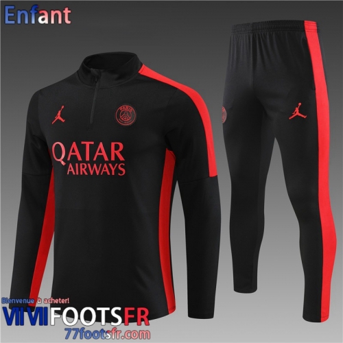 KIT: Survetement de Foot + Pantalon PSG noir Enfant 2023 2024 TK647