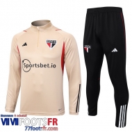 Survetement de Foot Sao Paulo jaune clair Homme 2023 2024 TG864