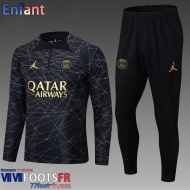 Survetement de Foot PSG noir Enfant 2022 2023 TK554