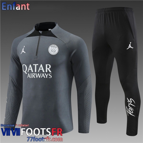 KIT: Survetement de Foot + Pantalon PSG gris Enfant 2023 2024 TK637