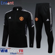 Survetement de Foot Manchester United noir Enfant 21 22 TK171