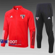 Veste de foot Sao paulo 2020 2021 rouge A307#