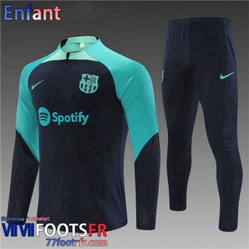 Survetement de Foot Barcelone noir Enfant 2023 2024 C47