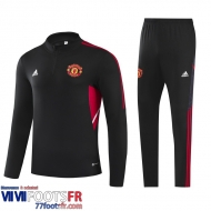 Survetement de Foot Manchester United noir Homme 2022 2023 TG452