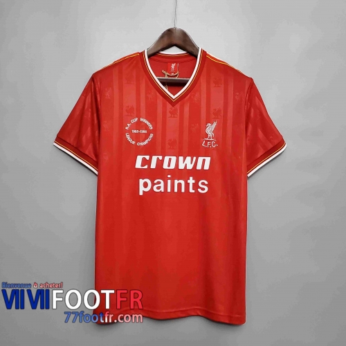 77footfr Retro Maillots foot 85 86 Liverpool Domicile
