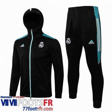 Veste Foot - Sweat A Capuche Real Madrid noir Homme 21 22 JK255