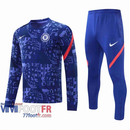 77footfr Survetement Foot Chelsea bleu 2020 2021 T120-2