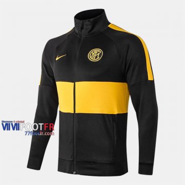 Boutique Veste Foot Inter Milan Noir/Jaune 2019/2020 Nouveau Promo