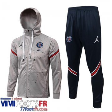 Veste Foot - Sweat A Capuche Jordan gris Homme 21 22 JK290