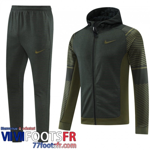 Veste Foot - Sweat A Capuche Sport vert fonce Homme 22 23 JK477