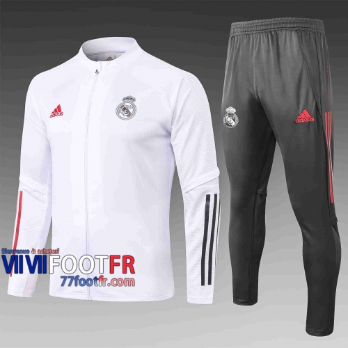 Veste de foot Atletico Madrid 2020 2021 blanc A349#