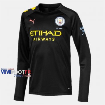 Nouveau Flocage Maillot Foot Manchester City Manche Longue Homme Exterieur 2019-2020 Personnalise :77Footfr