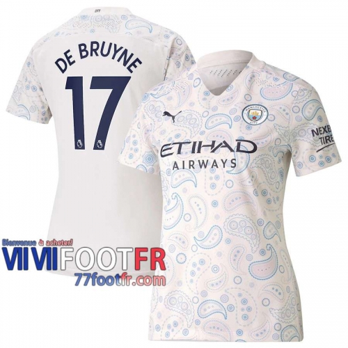 77footfr Manchester City Maillot de foot De Bruyne #17 Third Femme 20-21