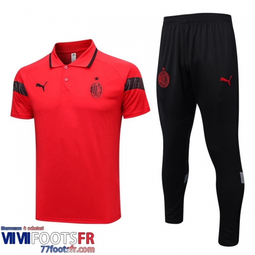 Polo foot AC Milan rouge Homme 2023 2024 PL644
