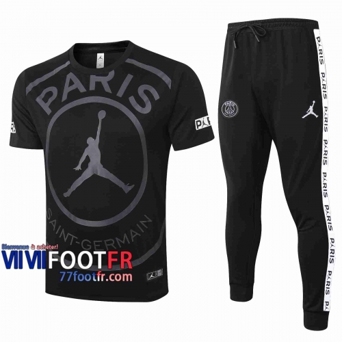 T-shirt de foot Airman 2020 2021 Noir Grand logo C450#