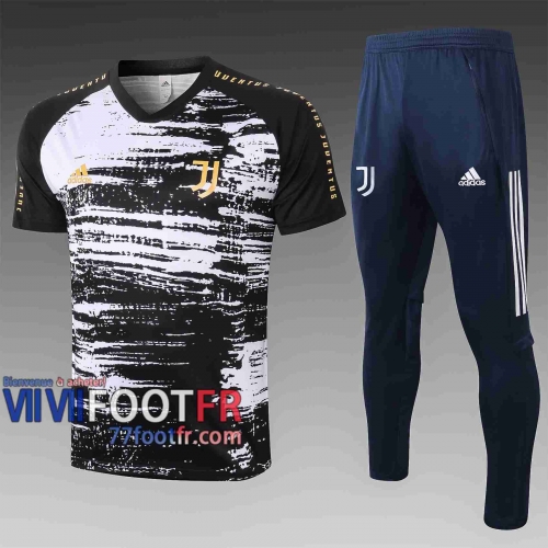 77footfr Juventus Polo foot Jet d'encre noir 20-21 C583