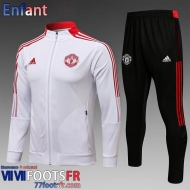 Veste Foot Manchester United blanc Enfant 21 22 TK160