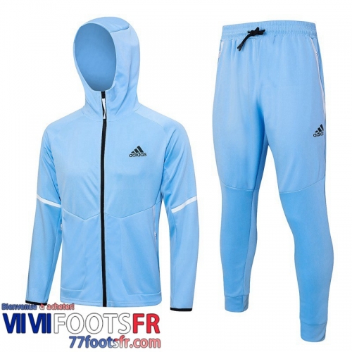 Veste Foot - Sweat A Capuche Sport bleu ciel Homme 2023 2024 JK800