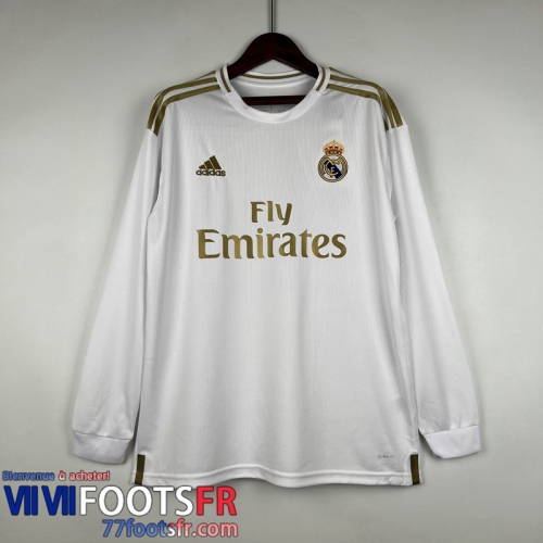 Retro Maillot De Foot Manche Longue Real Madrid Domicile Homme Manche Longue 19/20 FG297