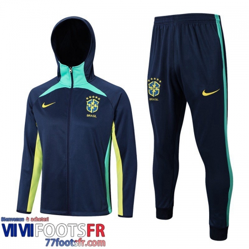 Veste Foot Bresil bleu marine Homme 2022 2023 JK670