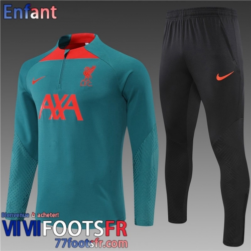 Survetement de Foot Liverpool vert Enfant 22 23 TK327
