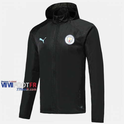 Boutique Veste Foot Coupe-Vent Manchester City Noir 2019/2020 Nouveau Promo