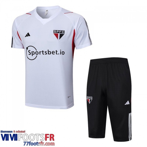 Polo foot Sao Paulo Blanc Homme 2023 2024 PL690