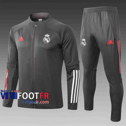 Veste de foot Atletico Madrid 2020 2021 Gris foncé A353#