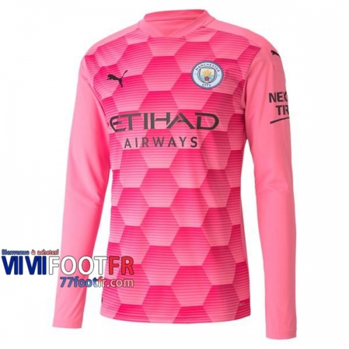 Maillot de foot Manchester City Gardien Manches longues 2020 2021 Rose