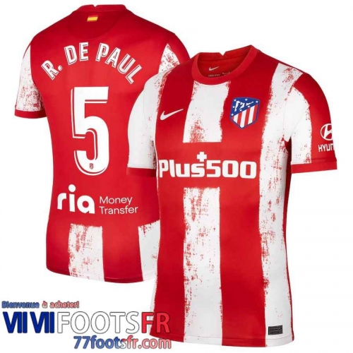 Maillot De Foot Atletico Madrid Domicile Homme 21 22 # R. De Paul 5